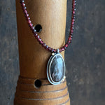 Galaxy Penna Necklace with Gray Sapphire