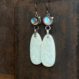 Galaxy Drop Earrings with Amazonite and Labradorite