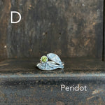 Lunar Sprout Ring with Gemstone