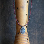 Galaxy Penna Necklace with Gray Sapphire