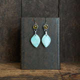 Galaxy Drop Earrings with Amazonite and Peridot