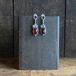 Lunar Cluster Dangle Earrings with Garnet