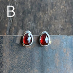 Galaxy Duo Earrings with Garnet